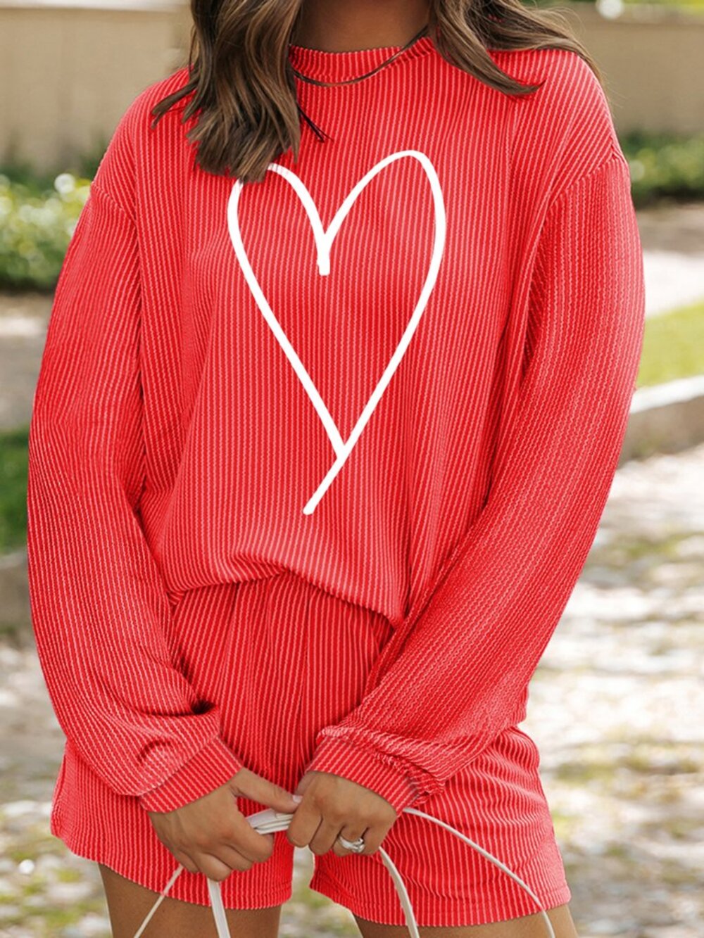 Women's Super Stretch Lightweight Bouncy Top & Shorts Matching Lounge Set